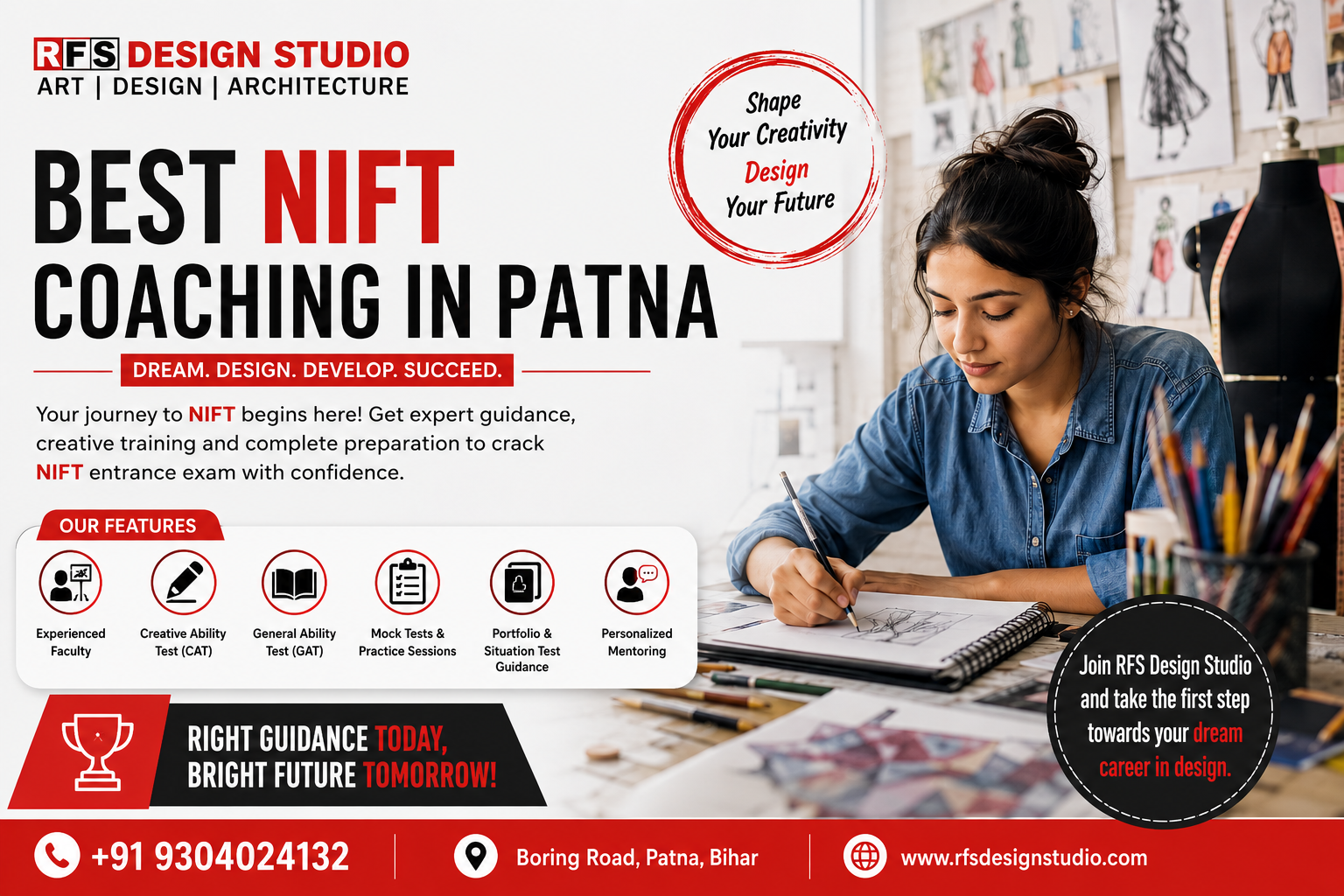 Best NIFT Coaching in Patna – Build Your Design Career with RFS Design Studio